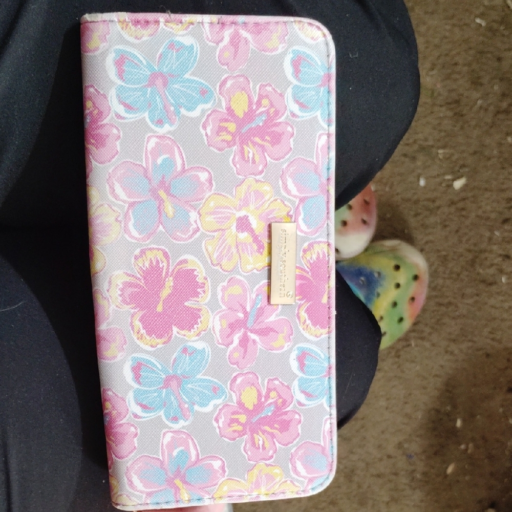 Simply Southern Pink and Blue Floral Wallet